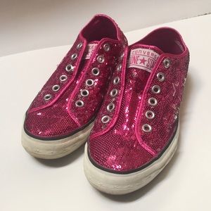 Pink sequin Converse Sneakers